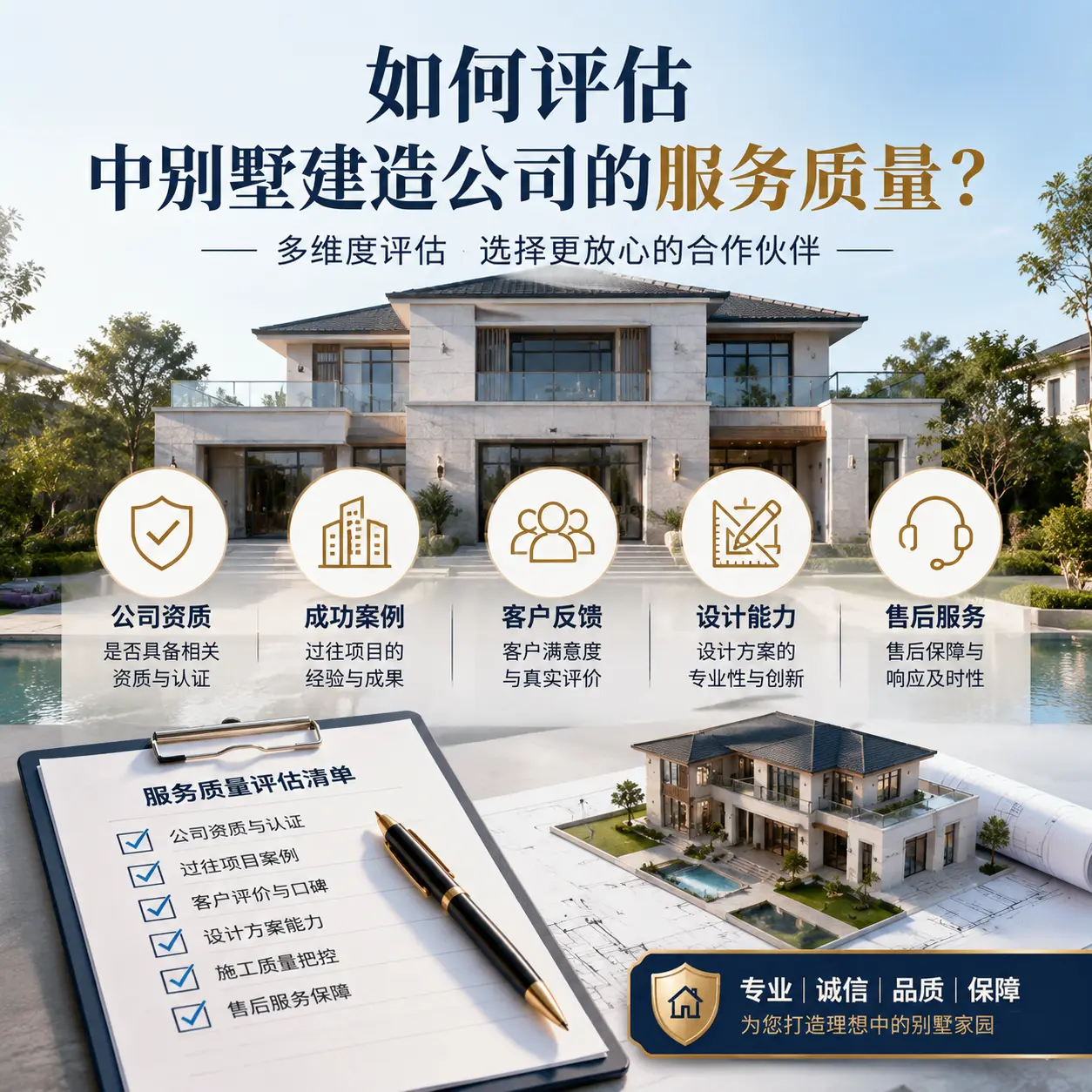 如何评估 贵定 中别墅建造公司的服务质量？
