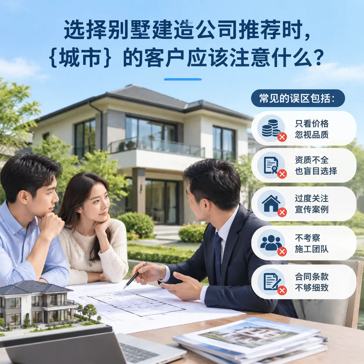 选择别墅建造公司推荐时,贵定 的客户应该注意什么?