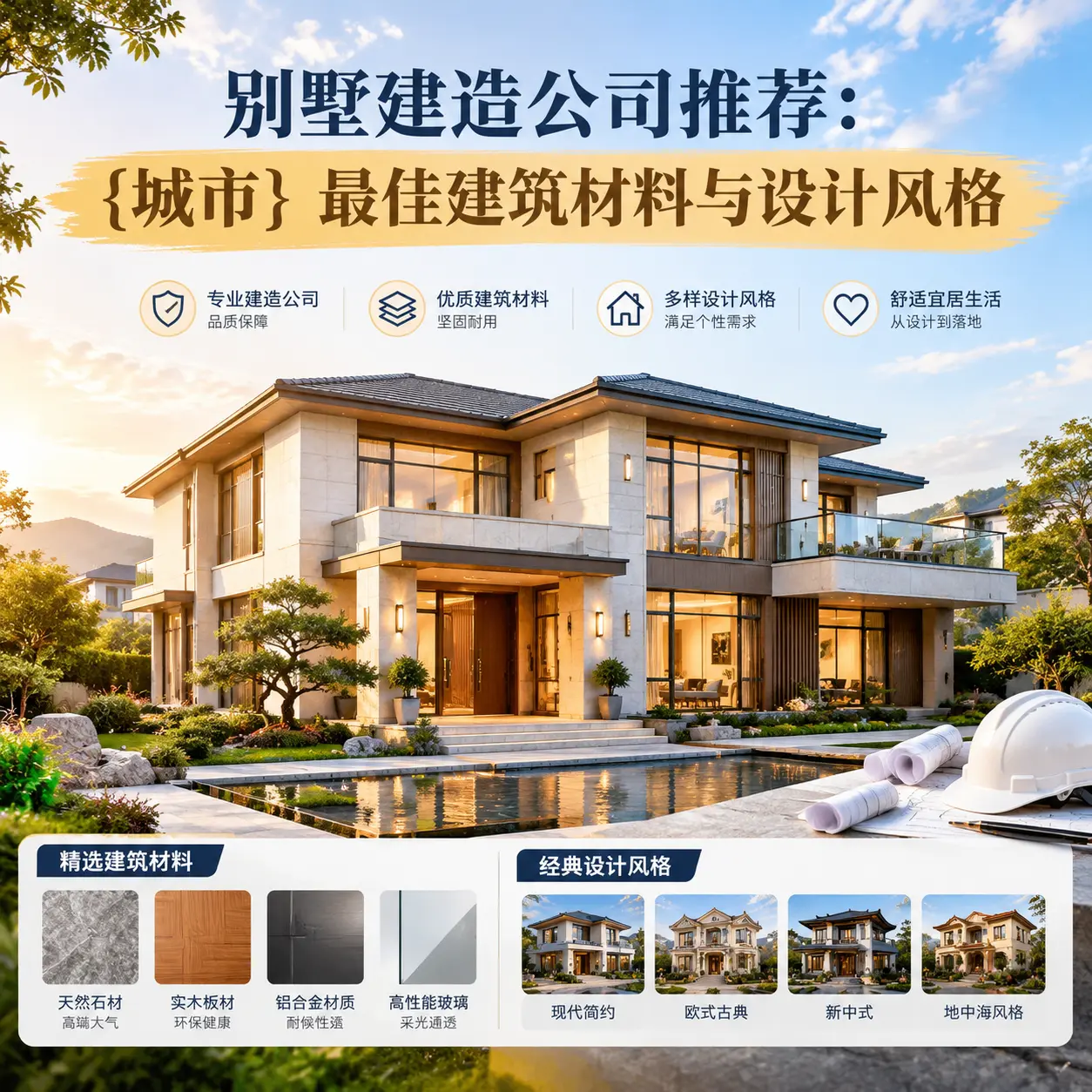 别墅建造公司推荐： 贵定 最佳建筑材料与设计风格