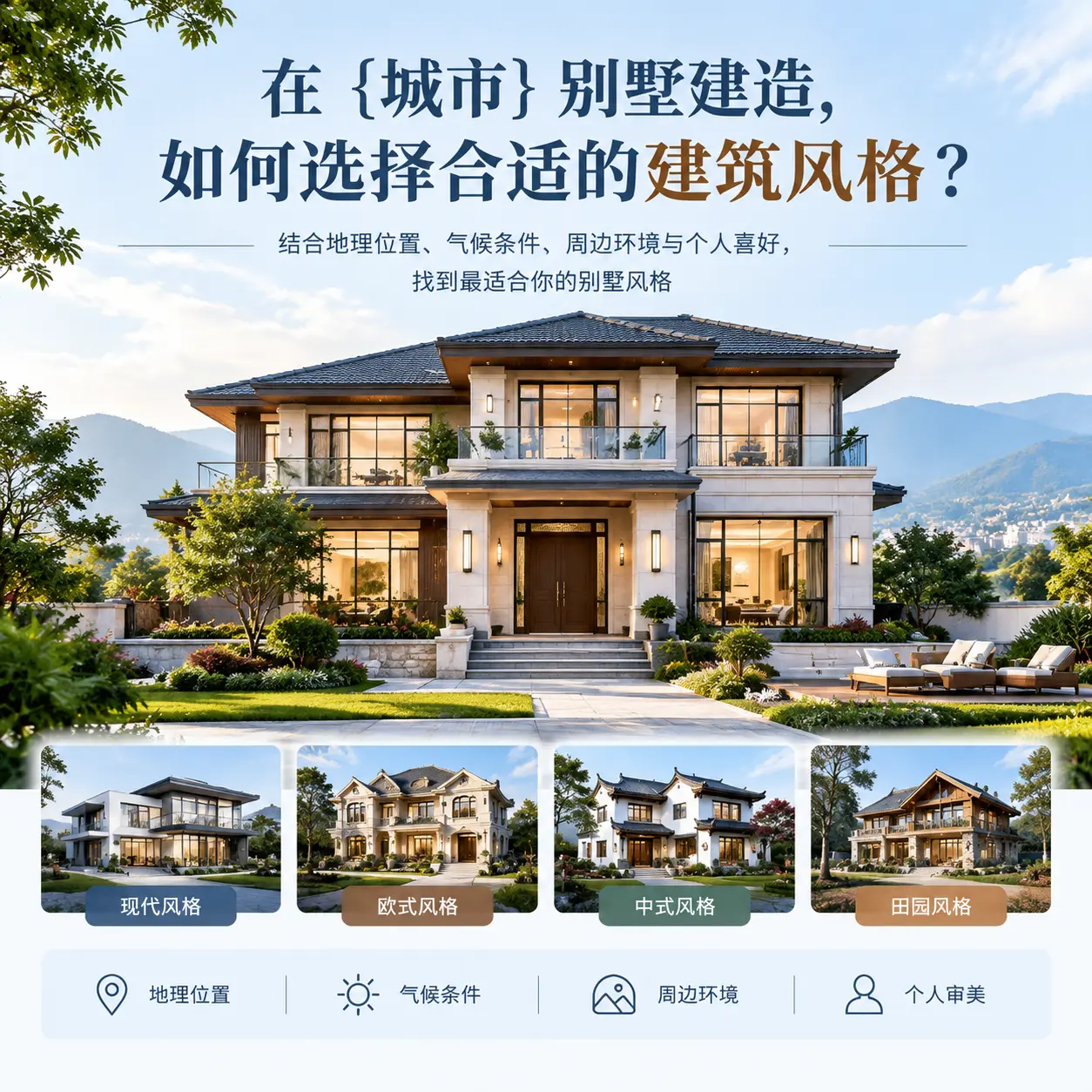 在 贵定 别墅建造，如何选择合适的建筑风格？